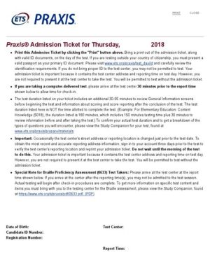 how to print praxis admission ticket and the importance of clear communication in international education